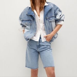 Mango denim Bermuda shorts